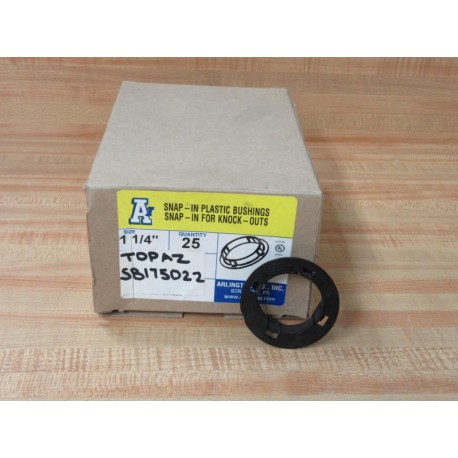 Topaz SB175022 1-14" Snap-In Plastic Bushing (Pack of 25)