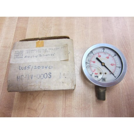 Atlas Technologies A14-02-0702-01-46 Pressure Gauge A140207020146