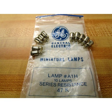 General Electric A1H GE Light Bulb Miniature Lamp (Pack of 10)