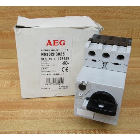 AEG Mbs32HG025 Manual Motor Starter