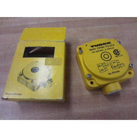 Turck NI40-CP80-FZ3X2 Proximity Sensor NI40CP80FZ3X2 M1341500