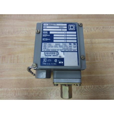 Square D 9012-GDW-5 Pressure Switch 9012GDW5 - New No Box