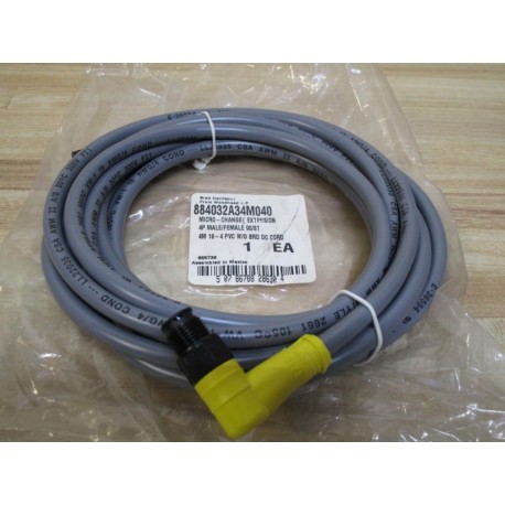 Brad Harrison 884032A34M040 Woodhead Micro Change Extension Cable Assembly