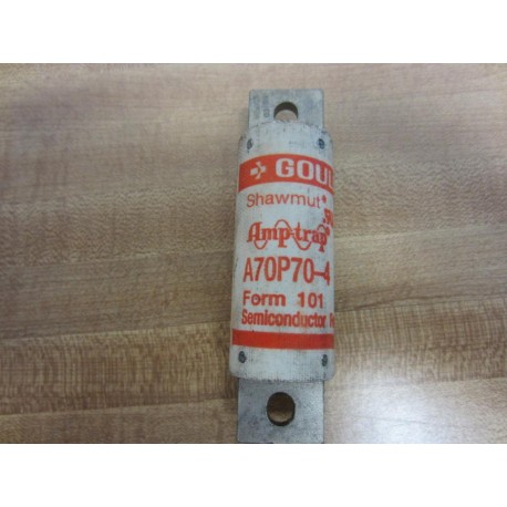 Gould A70P70-4 Shawmut A70P704 Amp-Trap Semiconductor Fuse 70 Amp - Used