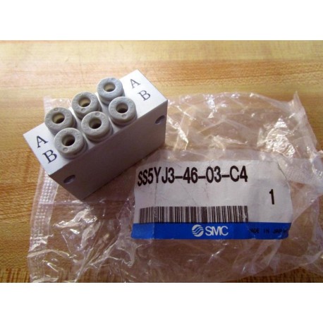 SMC SS5YJ3-46-03-C4 Valve Manifold SS5YJ34603C4