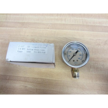 SMC ANSI-B40.1 Pressure Gauge Range 5000 PSIKPABAR