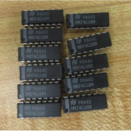 National Semiconductor MM74C08N Integrated Circuit (Pack of 11)