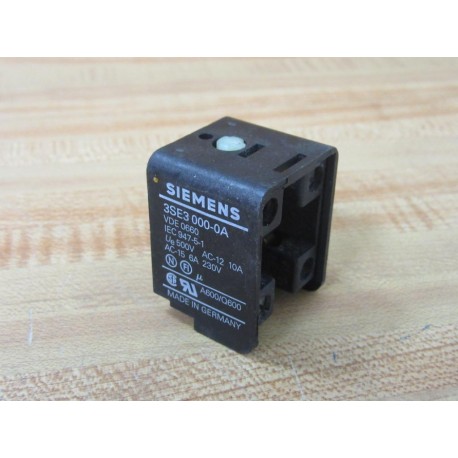Siemens 3SE3 000-0A Limit Switch 3SE30000A - New No Box