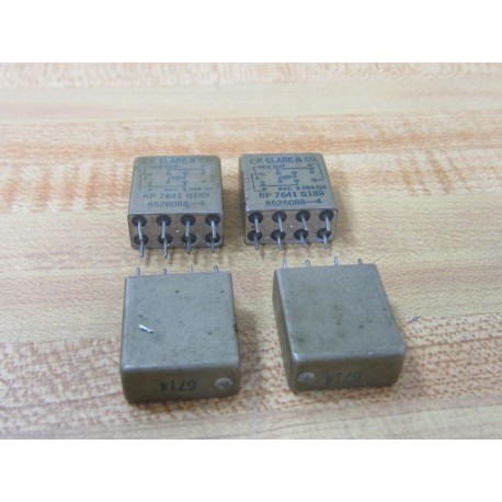 CP Clare RP 7641 G189 Vintage Red Dot Relay 8526088-4 (Pack of 4) - Used