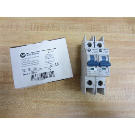 Allen Bradley 1489-A1D050 Circuit Breaker 1489A1D050 Single Pole (Pack of 2)
