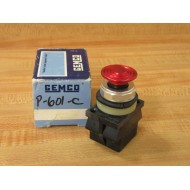 Gemco P-601-C Selector Switch P601C wRed Pushbutton