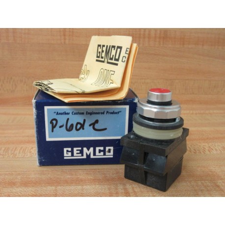 Gemco P-601-C Selector Switch P601C wSmall Red Pushbutton