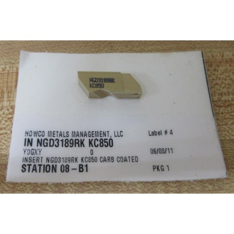 Howco Metals Management NGD3189RK Carbide Grooving Insert