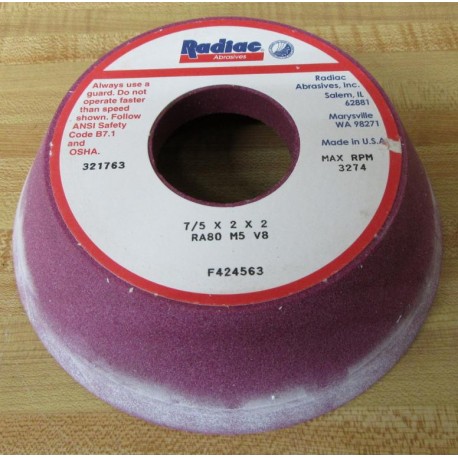 Radiac RA80-M5-V8 Grinding Wheel RA80M5V8 - New No Box