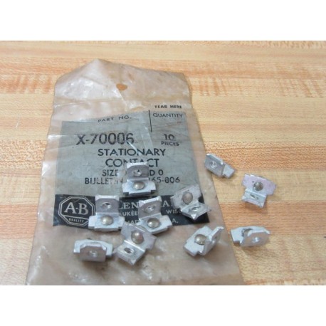 Allen Bradley X-70006 Stationary Contact X70006 (Pack of 10)