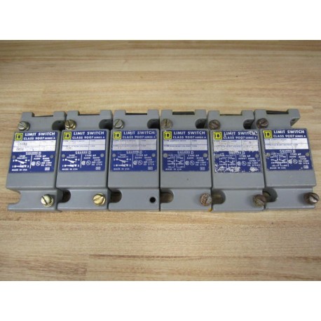 Square D 9007-C54B2 Limit Switch 9007C54B2 Base Only (Pack of 6) - Used