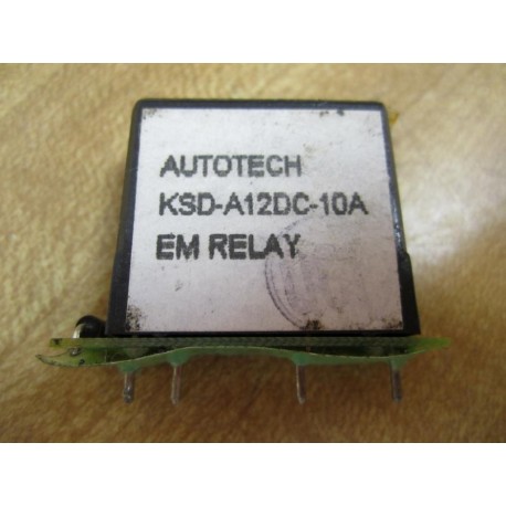 Autotech KSD-A12DC-10A EM Relay KSDA12DC10A - New No Box