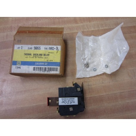 Square D 9065-ARO-1L Overload Relay 9065AR01L Series A