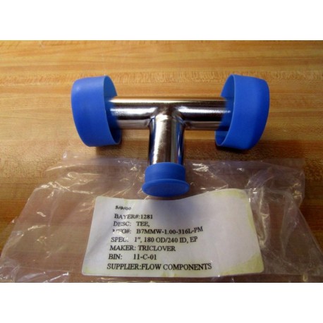 Tri-Clover B7MMW-1.00-316L-PM Tee Connector HTH994AFF