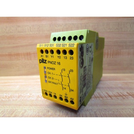 Pilz PNOZ-16-120VAC-24-VDC-2NO Safety Relay PNOZ16120VAC24VDC2NO 774065 - Used