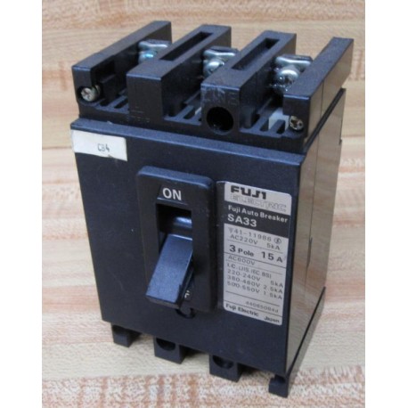 Fuji Electric SA33 Circuit Breaker Amp: 15 - New No Box