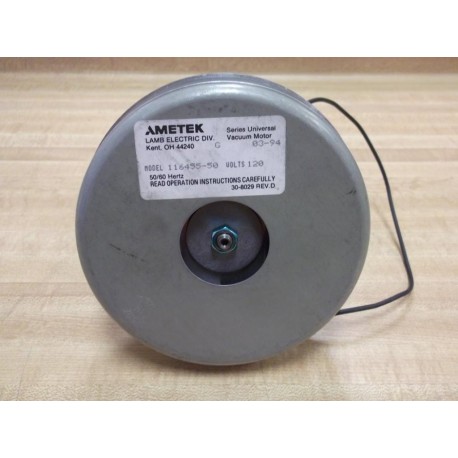 Ametek 116455-50 Universal Vacuum Motor 11645550 - Used